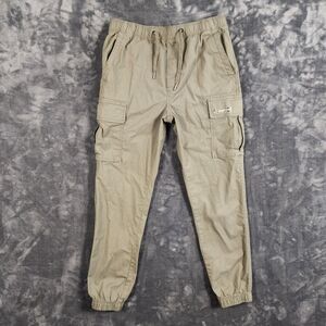 Hurley Cargo Jogger Pants Green Ripstop Small 31" Waist Skater Outdoor